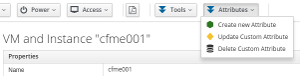 Additional buttons to manage custom attributes