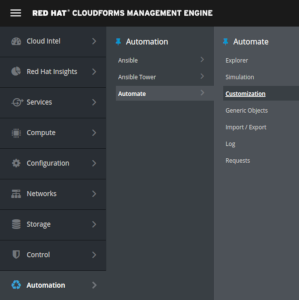 navigate to customization