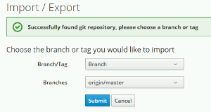 Select Branch or Tag