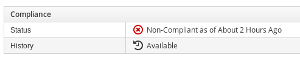 System is not compliant